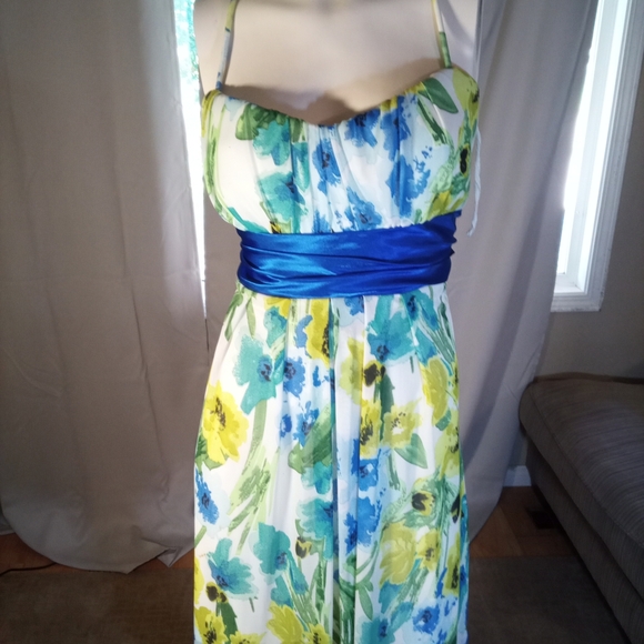 Jolie Dresses & Skirts - Jolie Blue and Green Sundress with Sweetheart Neckline